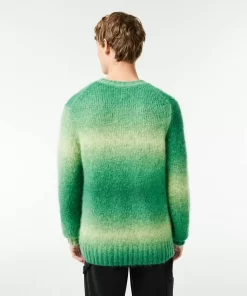 Lacoste Pullover>Pullover Aus Alpaka-Wolle Mit Ombre-Effekt Grun / Weis Pi0