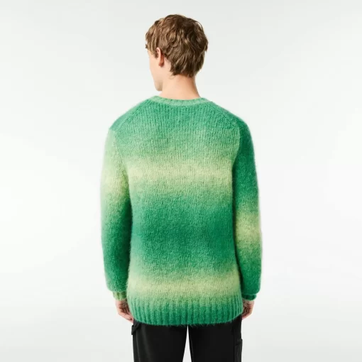 Lacoste Pullover>Pullover Aus Alpaka-Wolle Mit Ombre-Effekt Grun / Weis Pi0