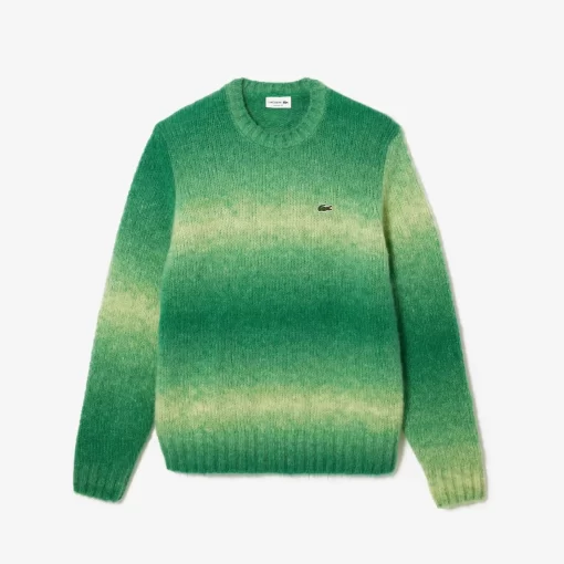 Lacoste Pullover>Pullover Aus Alpaka-Wolle Mit Ombre-Effekt Grun / Weis Pi0