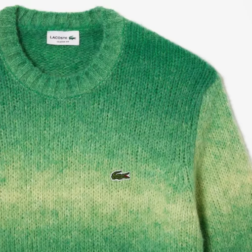 Lacoste Pullover>Pullover Aus Alpaka-Wolle Mit Ombre-Effekt Grun / Weis Pi0