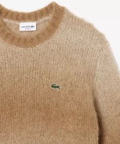 Lacoste Pullover>Pullover Aus Alpaka-Wolle Mit Ombre-Effekt Braun / Weis Rit