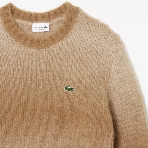 Lacoste Pullover>Pullover Aus Alpaka-Wolle Mit Ombre-Effekt Braun / Weis Rit