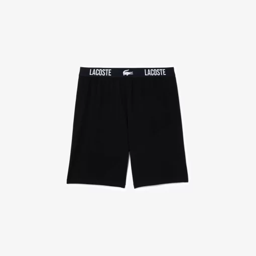 Lacoste Unterwäsche & Loungewear>Pyjama Shorts Aus Weichem Baumwolljersey Schwarz 031