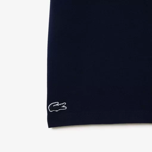 Lacoste Unterwäsche & Loungewear>Pyjama-Oberteil Mit Kontrastkragen Navy Blau 166