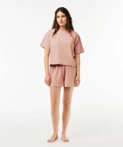 Lacoste Unterwäsche & Loungewear>Pyjama-Set Mit Croc-Shorts Rosa Iyu