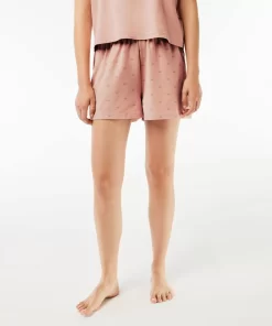 Lacoste Unterwäsche & Loungewear>Pyjama-Set Mit Croc-Shorts Rosa Iyu