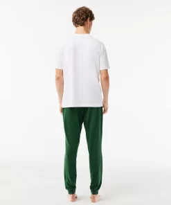 Lacoste Unterwäsche & Loungewear>Pyjama-Set Mit Hosen Mit Kontrast-Logo Weis / Grun 737