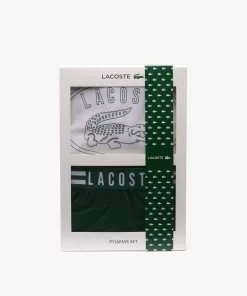 Lacoste Unterwäsche & Loungewear>Pyjama-Set Mit Hosen Mit Kontrast-Logo Weis / Grun 737