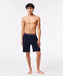 Lacoste Unterwäsche & Loungewear>Pyjama-Shorts Mit Trikolor-Bund Navy Blau 166