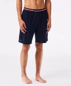 Lacoste Unterwäsche & Loungewear>Pyjama-Shorts Mit Trikolor-Bund Navy Blau 166