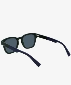 Lacoste Sonnenbrillen>Rechteckige Acetat-Textil-Touch-Sonnenbrille Fur Herren Green 300