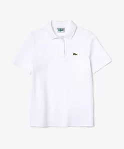 Lacoste Poloshirts>Regular Fit Damen-Polo Aus Gestreifter Bio-Baumwolle Weis 001