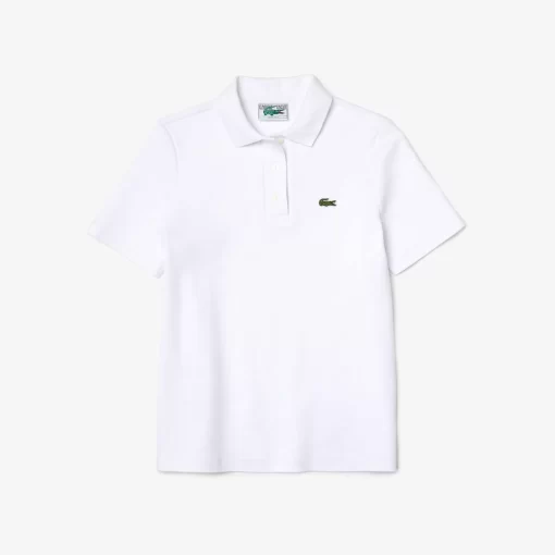 Lacoste Poloshirts>Regular Fit Damen-Polo Aus Gestreifter Bio-Baumwolle Weis 001