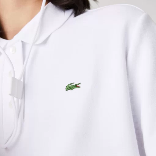 Lacoste Poloshirts>Regular Fit Damen-Polo Aus Gestreifter Bio-Baumwolle Weis 001