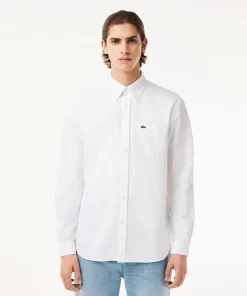 Lacoste Hemden>Regular Fit Hemd Aus Oxford-Baumwolle Weis 001