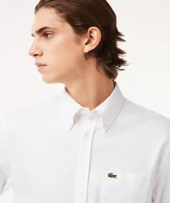 Lacoste Hemden>Regular Fit Hemd Aus Oxford-Baumwolle Weis 001