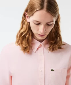 Lacoste Hemden>Regular Fit Hemd Aus Oxford-Baumwolle Weis / Hellrosa 7Fd