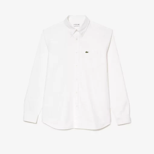 Lacoste Hemden>Regular Fit Hemd Aus Oxford-Baumwolle Weis 001