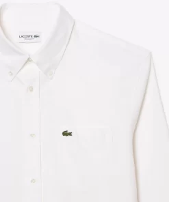 Lacoste Hemden>Regular Fit Hemd Aus Oxford-Baumwolle Weis 001