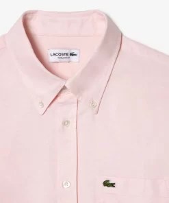 Lacoste Hemden>Regular Fit Hemd Aus Oxford-Baumwolle Weis / Hellrosa 7Fd