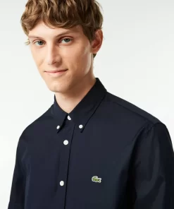 Lacoste Hemden>Regular Fit Herren-Hemd Aus Premium-Baumwolle Navy Blau Hde