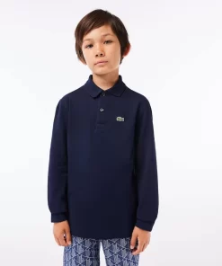 Lacoste Jungenkleidung>Regular Fit Jungen-Poloshirt Aus Petit Pique Navy Blau 166