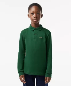 Lacoste Jungenkleidung>Regular Fit Jungen-Poloshirt Aus Petit Pique Grun 132