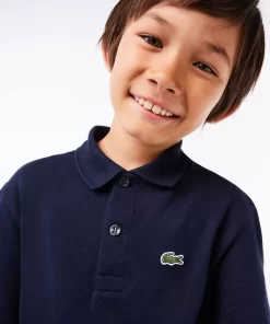 Lacoste Jungenkleidung>Regular Fit Jungen-Poloshirt Aus Petit Pique Navy Blau 166