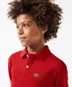 Lacoste Jungenkleidung>Regular Fit Jungen-Poloshirt Aus Petit Pique Rot 240