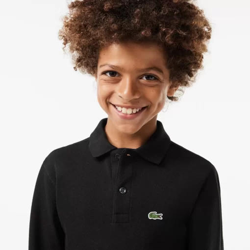 Lacoste Jungenkleidung>Regular Fit Jungen-Poloshirt Aus Petit Pique Schwarz 031