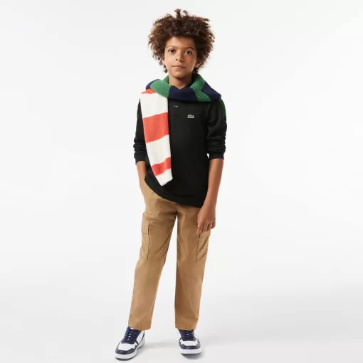 Lacoste Jungenkleidung>Regular Fit Jungen-Poloshirt Aus Petit Pique Schwarz 031