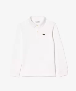 Lacoste Jungenkleidung>Regular Fit Jungen-Poloshirt Aus Petit Pique Weis 001