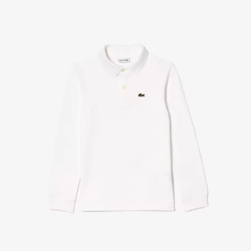 Lacoste Jungenkleidung>Regular Fit Jungen-Poloshirt Aus Petit Pique Weis 001