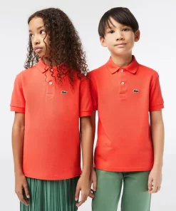 Lacoste Mädchenkleidung>Regular Fit -Kinder-Polo Aus Petit Pique Orange 02K