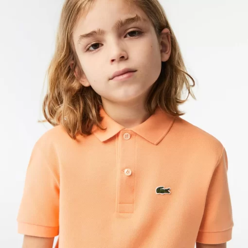 Lacoste Mädchenkleidung>Regular Fit -Kinder-Polo Aus Petit Pique Hell Orange Heb