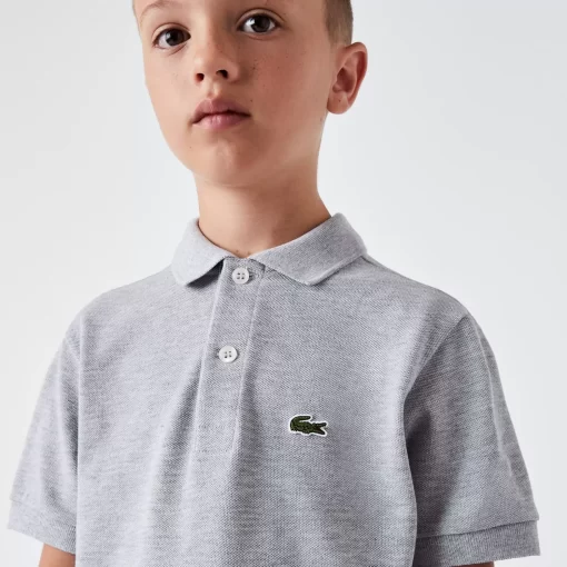 Lacoste Mädchenkleidung>Regular Fit -Kinder-Polo Aus Petit Pique Heidekraut Grau Cca