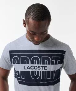 Lacoste Fitnessstudio & Training>Regular Fit Sport T-Shirt Aus Baumwolle Heidekraut Grau Cca