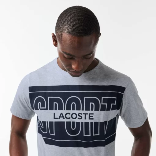 Lacoste Fitnessstudio & Training>Regular Fit Sport T-Shirt Aus Baumwolle Heidekraut Grau Cca