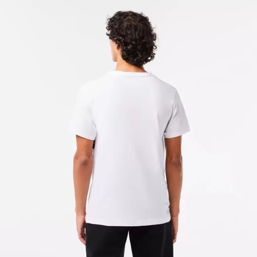 Lacoste Fitnessstudio & Training>Regular Fit Sport T-Shirt Aus Baumwolle Weis 001