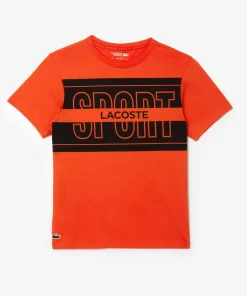 Lacoste Fitnessstudio & Training>Regular Fit Sport T-Shirt Aus Baumwolle Orange Sji