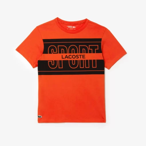 Lacoste Fitnessstudio & Training>Regular Fit Sport T-Shirt Aus Baumwolle Orange Sji