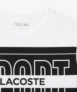 Lacoste Fitnessstudio & Training>Regular Fit Sport T-Shirt Aus Baumwolle Weis 001