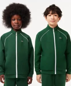 Lacoste Jungenkleidung>Reisverschluss-Sweatshirt Mit Kontrastdetails Grun 132