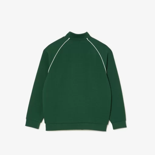 Lacoste Jungenkleidung>Reisverschluss-Sweatshirt Mit Kontrastdetails Grun 132