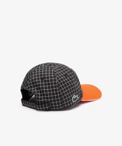 Lacoste Tennis>Resistente, Leichte Tennis-Kappe Schwarz / Orange Qxi