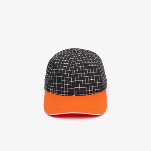 Lacoste Tennis>Resistente, Leichte Tennis-Kappe Schwarz / Orange Qxi