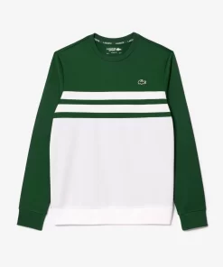 Lacoste Tennis>Resistentes Tennis Sweatshirt Grun / Weis 291