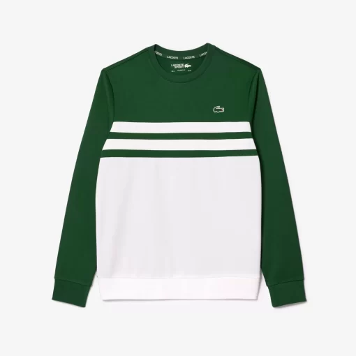 Lacoste Tennis>Resistentes Tennis Sweatshirt Grun / Weis 291