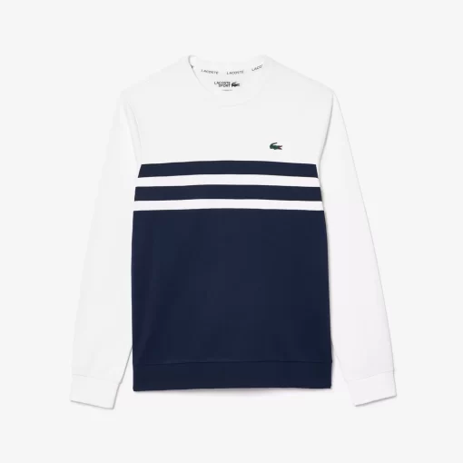 Lacoste Tennis>Resistentes Tennis Sweatshirt Weis / Navy Blau 522