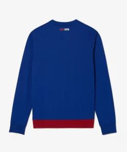 Lacoste Tennis>Resistentes Tennis Sweatshirt Navy Blau / Burgunder Is4